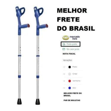 Imagem de Muleta Ortopédica Canadense Auxiliar Par Take Care 120 Kg - TakeCare, 