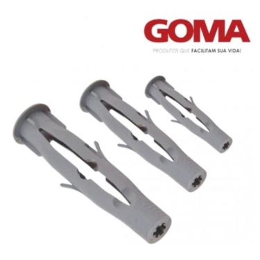 Imagem de Kit Bucha Plástica Parede Vazada M6 Goma com 50 Peças