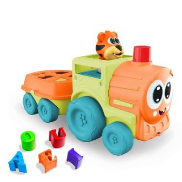 Imagem de Brinquedo Didático Trenzinho Infantil Com Caixa Encaixa Bebê - Cardoso