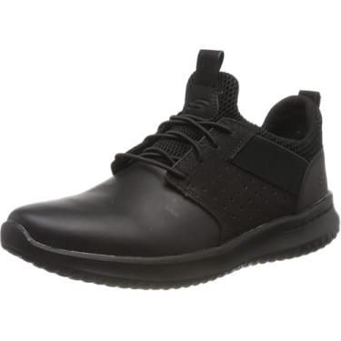 Imagem de Skechers Tênis masculino Delson-Axton, Bbk de couro preto, 8.5
