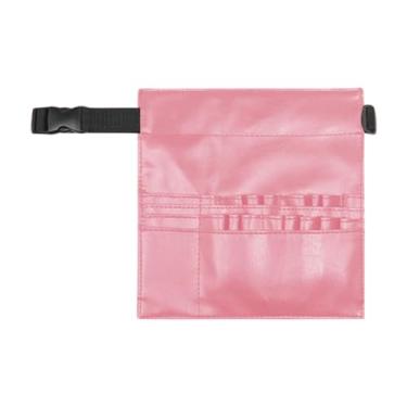 Imagem de predolo Bolsa para tesouras de cabeleireiro, suporte versátil para armazenamento profissional, barbeiro, cintura para cabeleireiros, Rosa