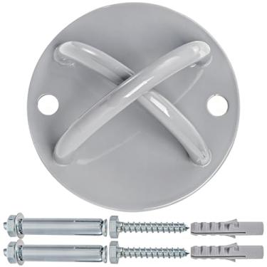 Imagem de Faswin Suporte de parede para tiras de suspensão, âncora de teto X suporte para anéis olímpicos, sistemas de treinamento de força de peso corporal, balanços de ioga e equipamento de boxe