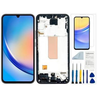 Imagem de Qinqiyue Substituição de tela para Samsung Galaxy A34 5G para Samsung Galaxy A346 Tela LCD preta com moldura para Samsung Galaxy A34 SM-A346 Display Touch Screen Assembly Repair Parts