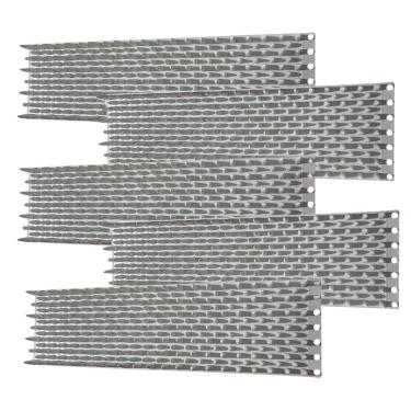 Imagem de Kit 5 Espicula Protetor Anti Pombo Espanta Gatos Repelente Roedores Inibidor Espinhos Para Muro Janela Branco (5)