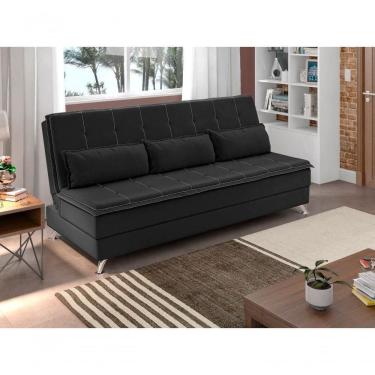 Imagem de Sofá Cama Casal Luma 1,90m Preto - Xflex Sofás
