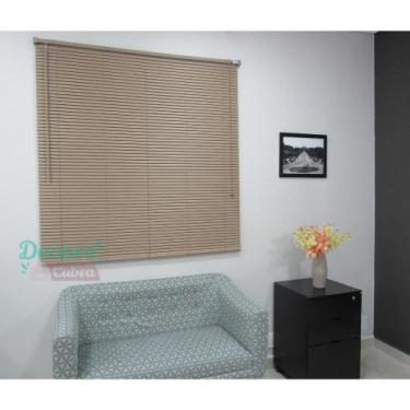 Imagem de Persiana Horizontal PVC 25mm BLOCK 100larg x 220alt Café - EverBlinds,