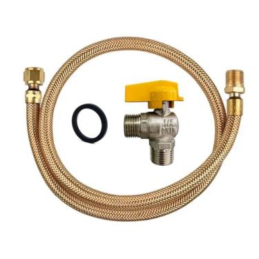 Imagem de Mangueira Gás Flexível Cobre 30cm + Válvula Segurança