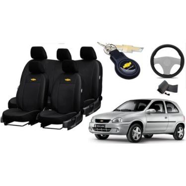 Imagem de Kit de Capas de Couro Premium para Corsa 1999 - Couro Impermeável + Ch