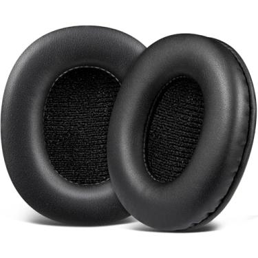 Imagem de SOULWIT Almofadas auriculares de substituição para Sony MDR-7506 MDR-V6 MDR-V7 MDR-CD900S auscultadores de monitor, Almofadas auriculares com espuma de isolamento de ruído - Couro de Proteína Preto