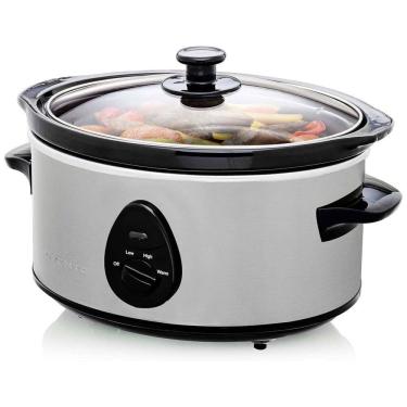 Imagem de Panela Elétrica 3.5L Multifuncional, Aço Inoxidável, 3 Temperaturas, 200W, 110v, OVENTE SLO35ACO1, Laranja