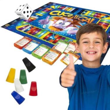 Imagem de Jogo Educativo de Tabuleiro Cuca Legal Infantil Juvenil Clássico Familiar Retrô Perguntas Desafiadoras Crianças e Adolescentes Presente Natal Menino Menina Jogo para Pensar de Raciocínio