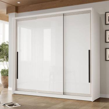 Imagem de Guarda-Roupa Casal Valência 3 Portas 4 Gavetas Branco - Politorno