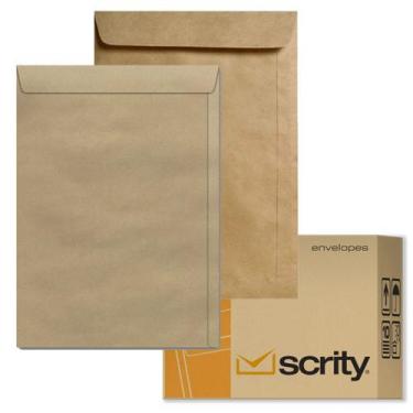 Imagem de Envelope Oficio A4 24 X 34 Cm Saco Kraft Pardo 250 Unidades - Scrity