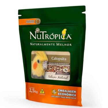 Imagem de Ração NuTrópica Calopsita Seleção Natural 2,5kg Mistura de Sementes Super Premium 16 Cereais e Sementes