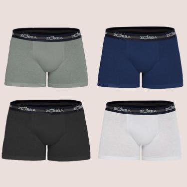 Imagem de Kit Com 6 Cuecas Boxer Sem Costura Algodão Confortável Zorba, Sortido,