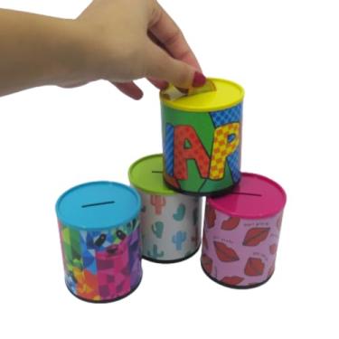 Imagem de KIT 4 und Cofrinho Multiuso 120 moedas/Organizador de mesa/Lembrançinha - Modelos sortidos