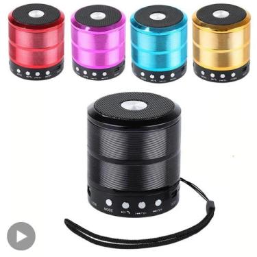 Imagem de Mini Caixinha De Som Bluethooth Speaker WS-887, Roxo