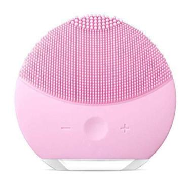 Imagem de Esponja Elétrica Massagem Limpeza Rosto Recarregável - Rosa