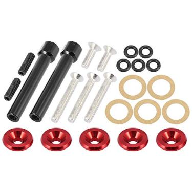 Imagem de X AUTOHAUX Kit de parafuso de arruela de tampa de válvula de motor de perfil baixo vermelho para Acura para motores Honda D-Series D15 D16