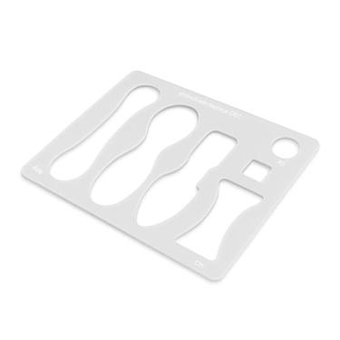 Imagem de R�gua Acr�lica Gabarito para Tirante Al�as de Bolsas � Modelo para Corte