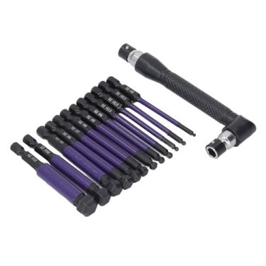 Imagem de 13pcs Ball Ball BIT BIT BIT, S2 LIGOLELE AHELE MAGNED HEAD BIT, 1/4 de Polegada Com Aplicações Amplas