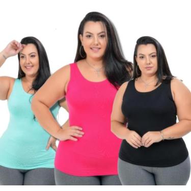 Imagem de Regata Blusa Plus Size Esportiva Academia Tecido Viscolycra Premium - 