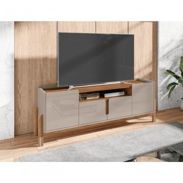 Imagem de Rack Lizz 170cm 4 Portas E Prateleiras Off White Cedro