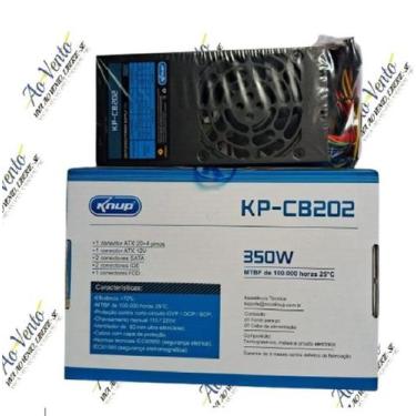 Imagem de Fonte CB202 ATX Slim Knup 350W 80 Plus Para Gabinete SLIM Preta