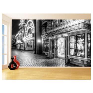 Imagem de Papel De Parede Cidade Loja Preto Branco Gift 3,5M Ncd368 - Você Decor