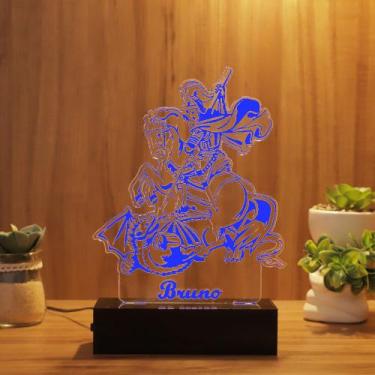 Imagem de Luminária Abajur São Jorge LED Azul - Bold