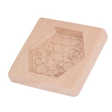 Imagem de ZJchao Woodwood, Madeira Fofa de Bétula, Ferramenta DIY - Molde de Biscoito de Madeira, Carimbo de Molde para Cozinha, Lavável Reutilizável, de Prensa de Biscoitos para (Abelha)