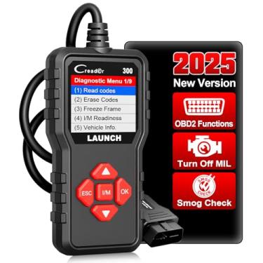 Imagem de LAUNCH Scanner Creader 300 OBD2, leitor de código de falha do motor, suporta fluxo de dados de leitura, scanner para todos os carros de protocolo OBDII desde 1996, atualização gratuita vitalícia,