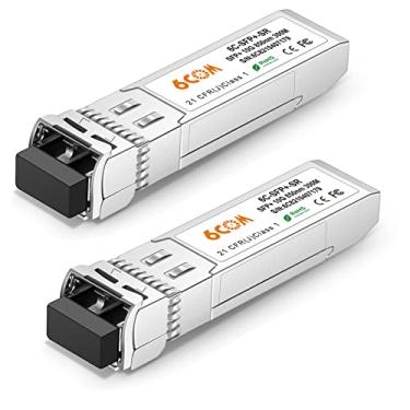 Imagem de Pacote com 2 transceptor 10GBase-SR SFP+, módulo multimodo LC 10G 850nm, até 300M compatível com Cisco SFP-10G-SR, Meraki, Ubiquiti UF-MM-10G, Mikrotik, Netgear, D-Link, Supermicro, TP-Link