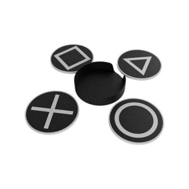 Imagem de PortaCopos Gamer  Kit com 4 Unidades Suporte - Bazar dos Quadros, Pret