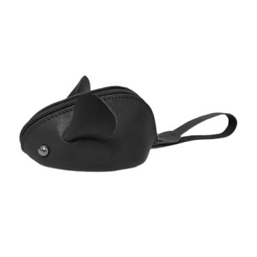 Imagem de Dynwave Mini bolsa de desenho animado, mini bolsa, porta-chaves, pequena, de troca para presente de aniversário e feriado, Preto