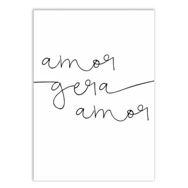 Imagem de Placa Decorativa Amor Gera Amor Frases Poster Quarto Sala