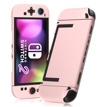 Imagem de RHOTALL Pink Dockable Case for Nintendo Switch 2 2025, Protective PC Shell Case, Slim Design Cute Controller Cover with Detachable joycon Compatible with New Nintendo Switch 2 7.9 Inch, for Girls
