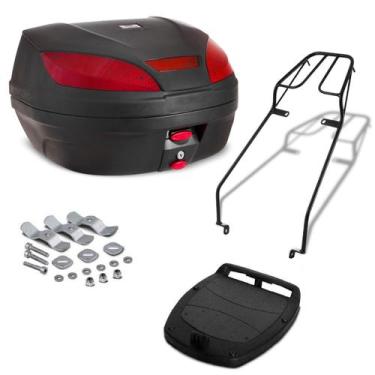 Imagem de Baú Bauleto De Moto 52 Litros Com Bagageiro Suzuki Yes 125 2005 Até 20