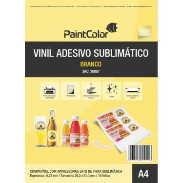Imagem de Vinil Adesivo Sublimático Branco A4 10 Folhas - nanoseries