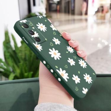 Imagem de Capa de celular Tender Daisy para Samsung Galaxy A55 A35 A25 A15 A16 A06 A05 A05S A54 A34 A24 A14 A04 A04S A04E 4G 5G, verde escuro, para Samsung A55 5G