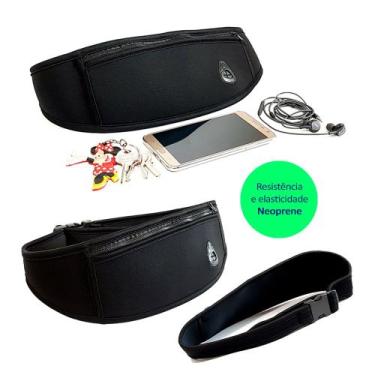 Imagem de Pochete Fitness Corrida Academia Ciclismo Porta Celular - Fonte, Preto