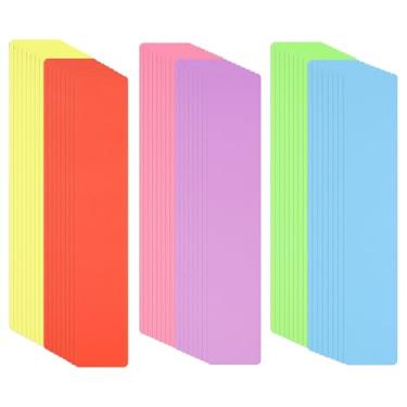 Imagem de PATIKIL Divisórias de livros com aba, 29 x 5 cm de plástico multicolorido, fichário para fichário, fichário de cartões, separadores com adesivo para caixa de armazenamento, gavetas, revistas, disco de