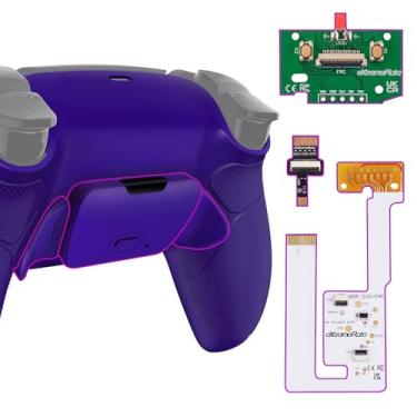 Imagem de eXtremeRate Kit De Remapeamento Programável Galactic Purple Rubberized Grip Rise V3 Para Controle Ps5 Bdm-030 040 050, Placa Atualização, Revestimento Inferior Redesenhado, Botões Traseiros - Não