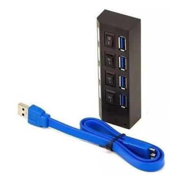 Imagem de Hub Usb 4 Portas Usb 2.0 Pendrive Tv Mouse Teclado Adaptado - shinke, 