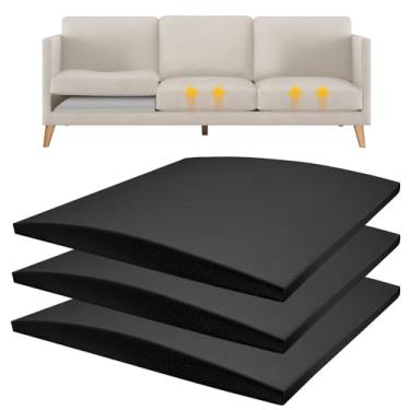 Imagem de Suporte de almofada de sofá (preto 3 peças, 20 × 20 × 2 pol.)