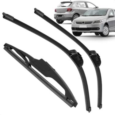 Imagem de Kit Completo 3 Palhetas Limpador Parabrisa Silicone Gol G5 2008 a 2012
