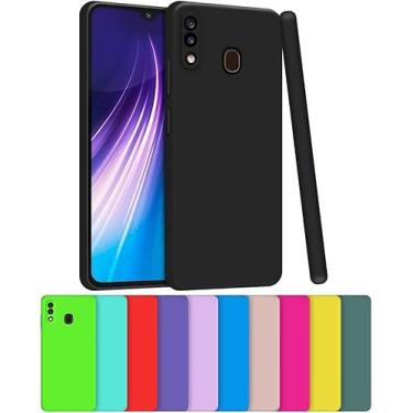 Imagem de Capa Capinha Case Compatível Samsung Galaxy A20 / A30 Silicone Aveludada Com Proteção De Câmera (HIBISCO)