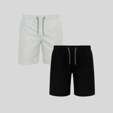 Imagem de Kit 2 Shorts Infantil Tactel Masculino com Cós Elástico e Cordão Confo