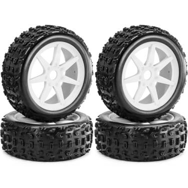 Imagem de 1/8 RC Off-Road Buggy Racing Tires and Wheels 17mm Hex RC Tires with Foam Inserts for ARRMA 1/8 Typhon 3S/6S Losi 8IGHT HongNor FS Racing KYOSHO MP10 MP9 MP9e Neo HSP Hyper. (4PCS/Set)