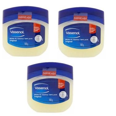 Imagem de Kit 03 Geleia De Vaselina 100% Pura 100g - Vasenol